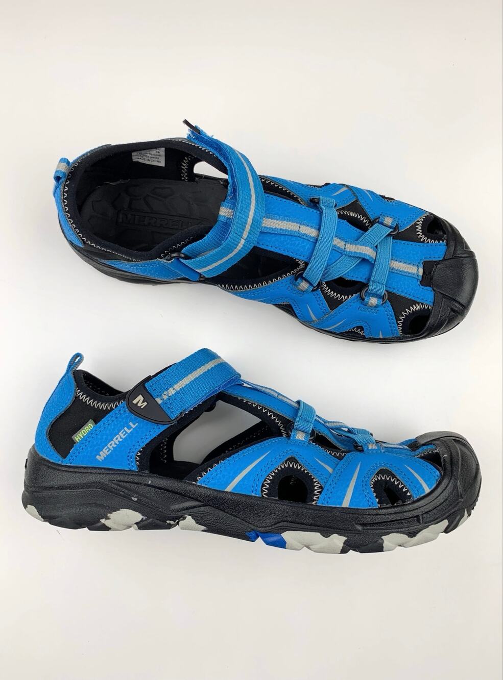 Merrell Hydro H2 Hiker Sport Sandals Blue Closed Toe Water Hiking Youth Kids 7